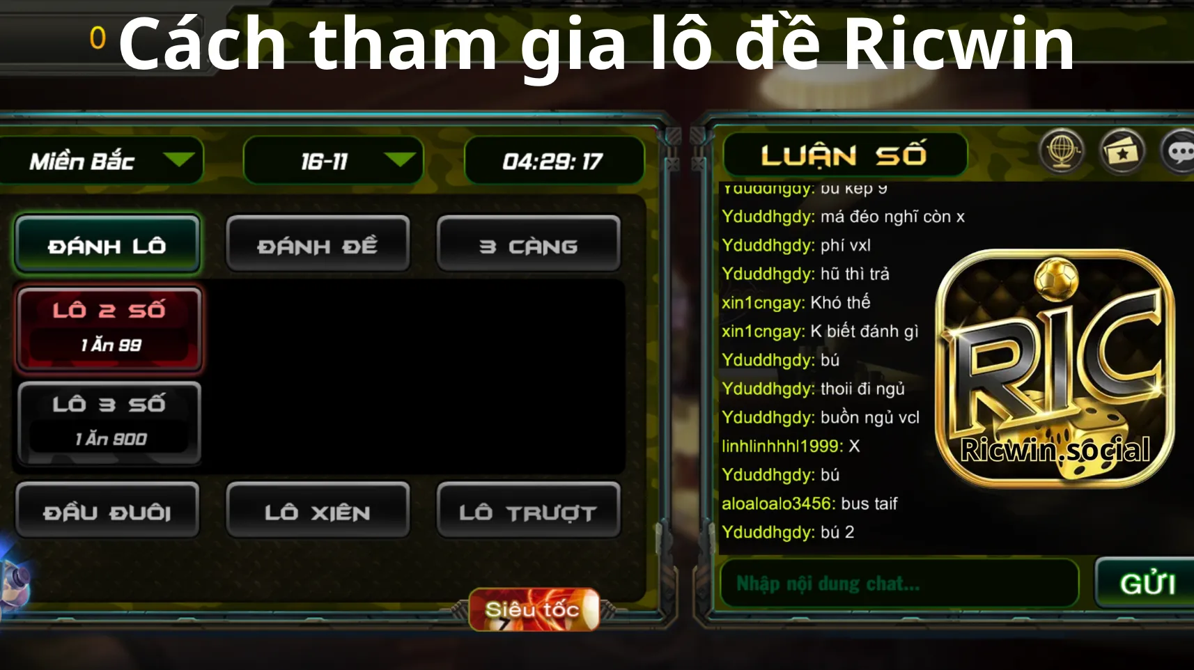 Hướng dẫn cách chơi Lô Đề dễ thắng tại Ricwin Hướng dẫn cách chơi Lô Đề dễ thắng tại Ricwin